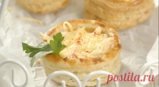 Жюльен из крабового мяса в слоеном тесте, пошаговый рецепт с фото на 466 ккал Жюльен из крабового мяса в слоеном тесте. Вкусный рецепт приготовления с пошаговым описанием, фото и отзывами. Удобный поиск рецептов и кулинарное вдохновение на Gastronom.ru