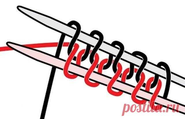 Набор петель спицами волшебный - при котором край изделия как промышленный