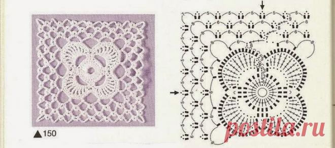 Квадрат крючком: много схем бабушкин, ажурный, афганский, африканский квадрат крючком - Ladiesvenue.ru