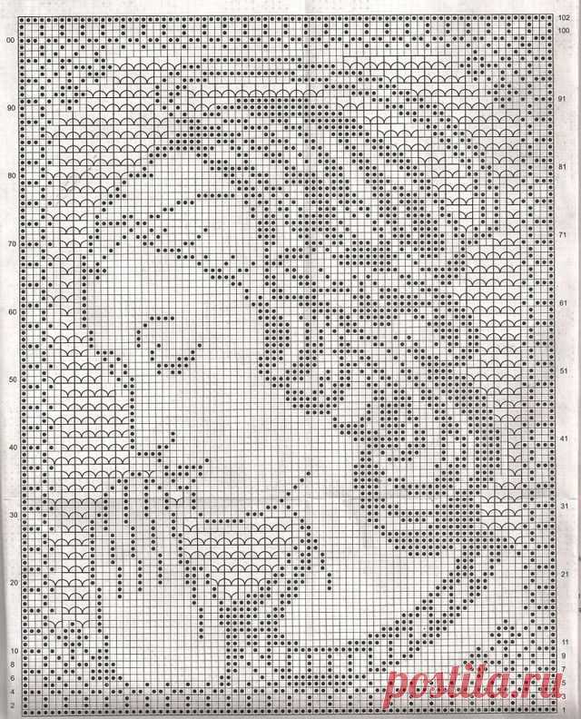 Схемы вязаных картин крючком - 82 фото