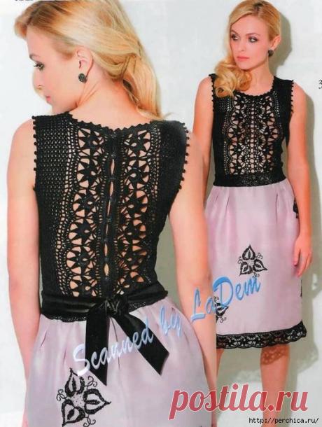 Комбинируем вязание с тканью + схемы + описание