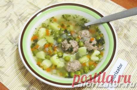 Суп с горошком и фрикадельками