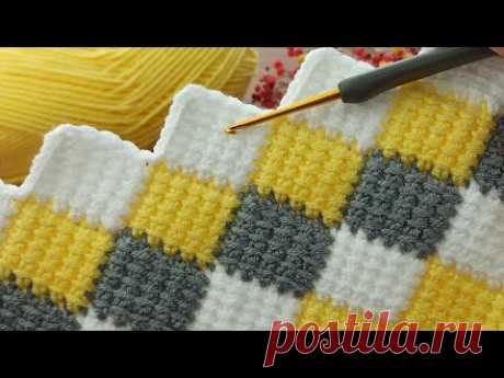 Amazing💯 * Super Easy Tunisian Crochet Baby Blanket For Beginners online Tutorial* #Tunisian