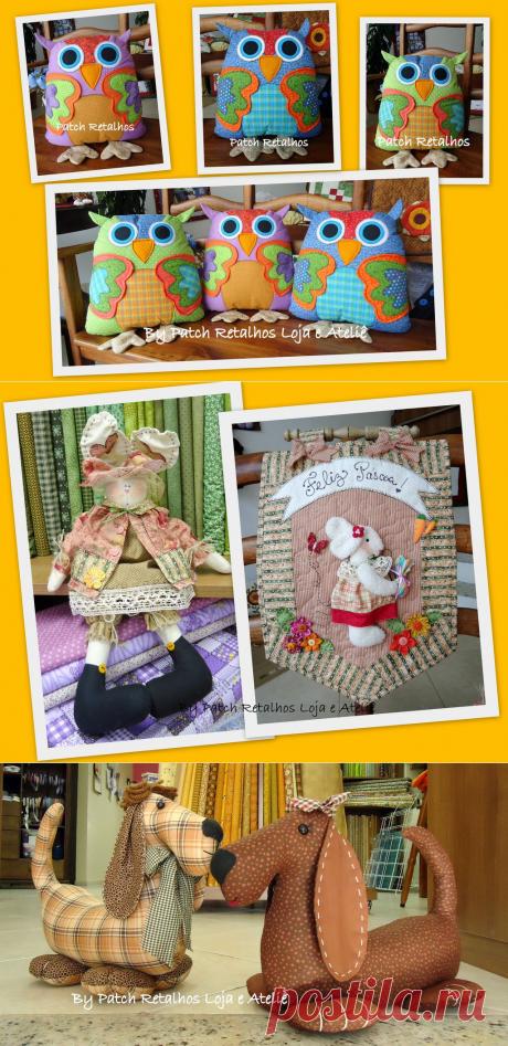 Шитье в технике печворк и игрушки для вдохновения.