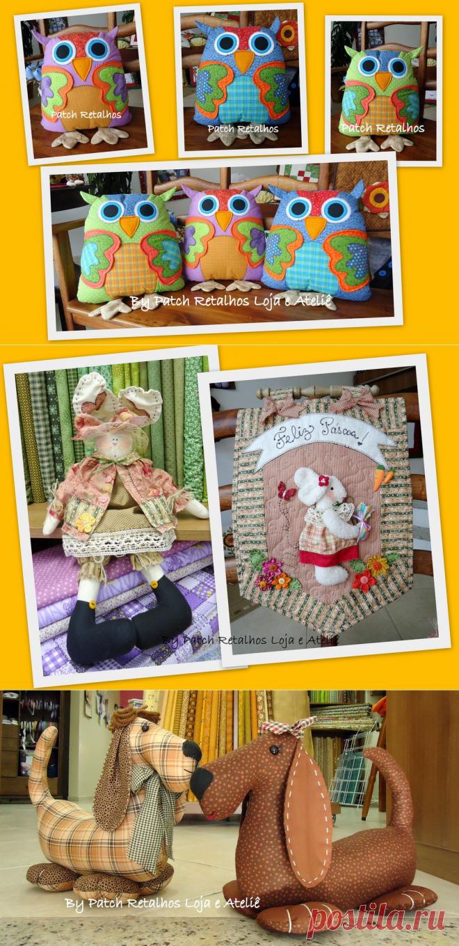 Шитье в технике печворк и игрушки для вдохновения.