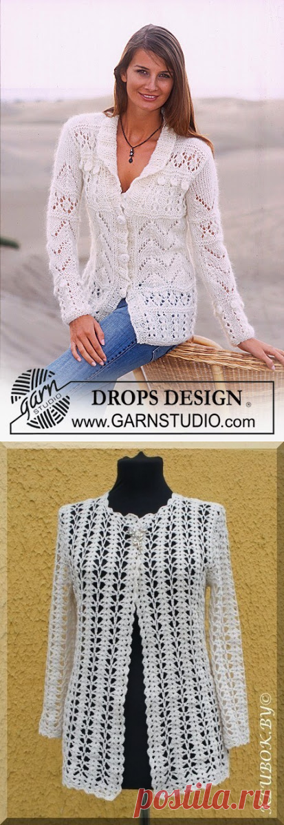 Два чудесных летних жакета спицами и крючком