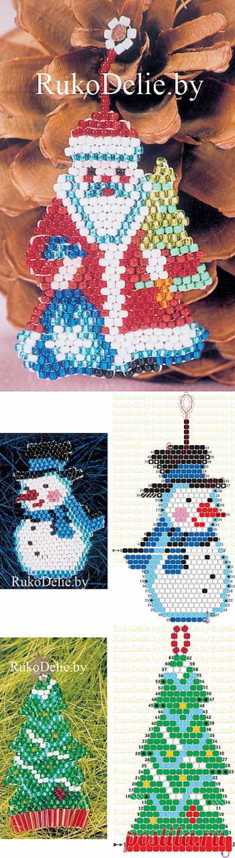 Новогодние сувениры из бисера :: Рождество и Новый год :: Поделки к праздникам/Crafts for Christmas and New Year :: RukoDelie.by