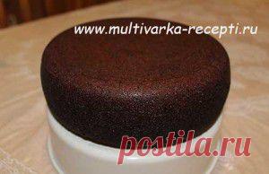 Бисквит "Шоколад на кипятке" в мультиварке |