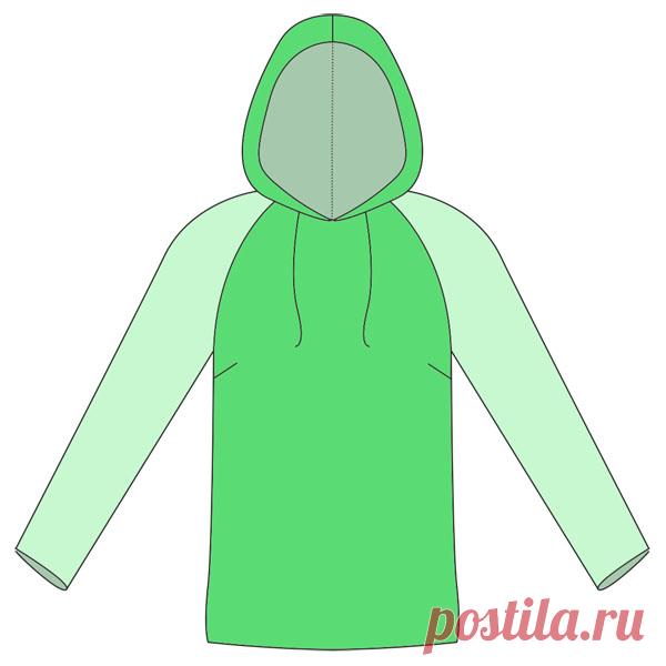 Выкройка женской толстовки реглан | Шкатулка