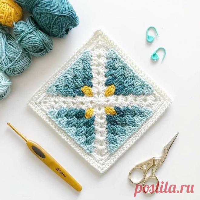 ПОЧЕМУ БАБУШКИН КВАДРАТ ЛЮБИМ И ПОПУЛЯРЕН. СХЕМЫ КРАСИВЫХ КВАДРАТОВ | ВЯЗАНИЕ КРЮЧКОМ soft.decor.soft | Дзен