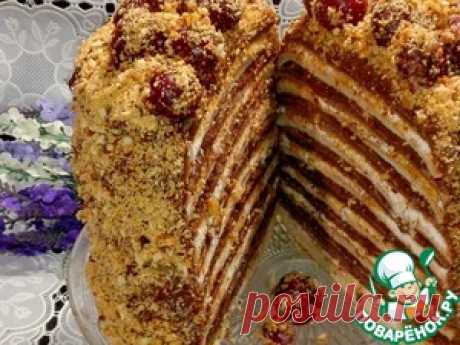 Блинный торт с маскарпоне &quot;Обсыпной&quot; – кулинарный рецепт