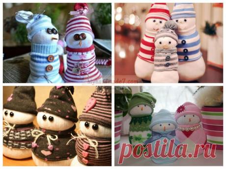 Снеговик из носков своими руками: популярные мастер-классы с фото
