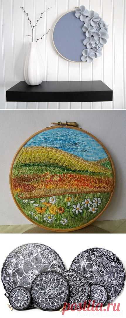 сообщение Кладовая_творчества : Вторая жизнь пяльцев. Hoop art (22:18 04-05-2014) [917474/323468915] - tz28021963@mail.ru - Почта Mail.Ru
