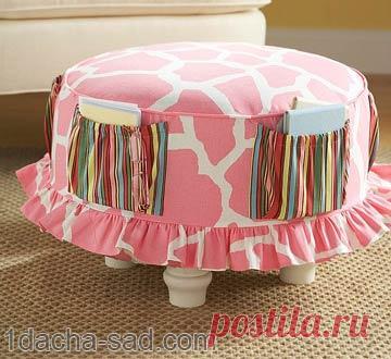 Чехол для пуфика своими руками