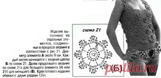 Вязанный крючком топ