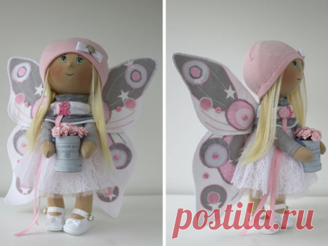 Butterfly doll Handmade doll Tilda doll Art by AnnKirillartPlace