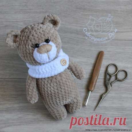 Маленький мишка, вяжем детскую игрушку