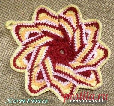 Вязаные прихватки и подставки со схемами и описаниями