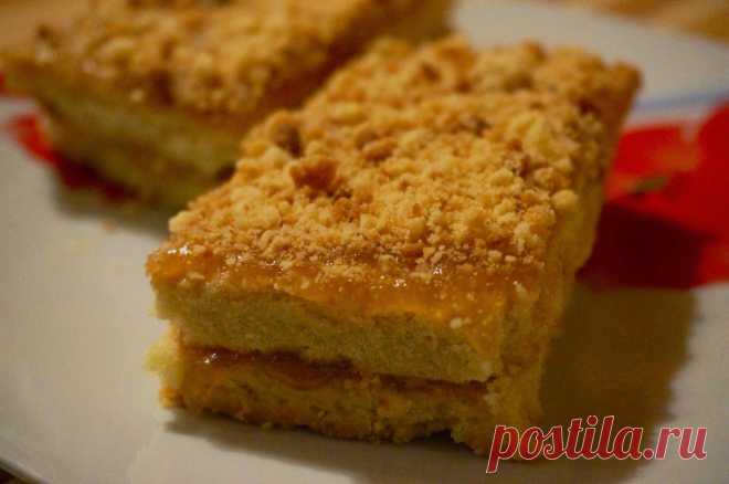Home food: Песочные бары с яблочным джемом.