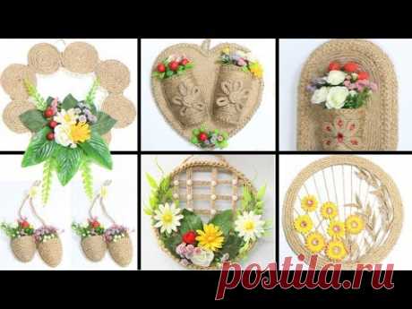 6 Jute wall hanging craft ideas  | Home decorating ideas handmade