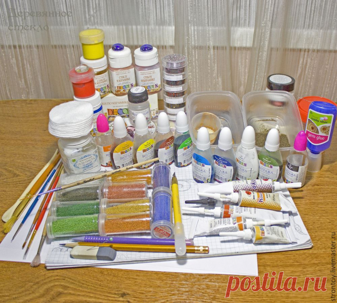 Витражная картина на стекле «Пять стихий осени» - Ярмарка Мастеров - ручная работа, handmade