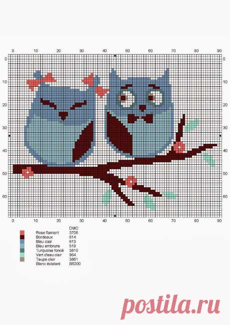 Вышивка по трикотажу со схемами и узорами