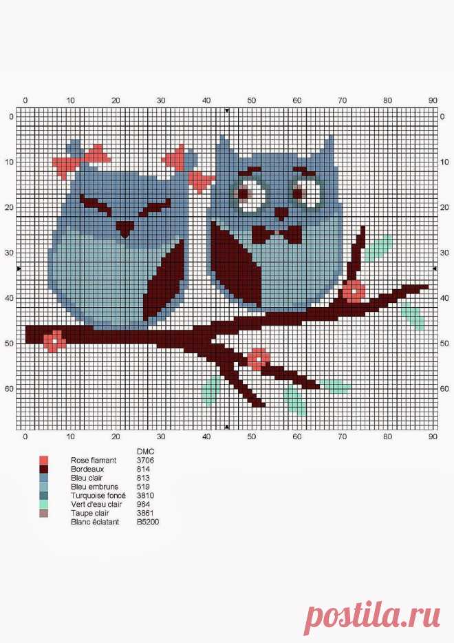 Вышивка по трикотажу со схемами и узорами