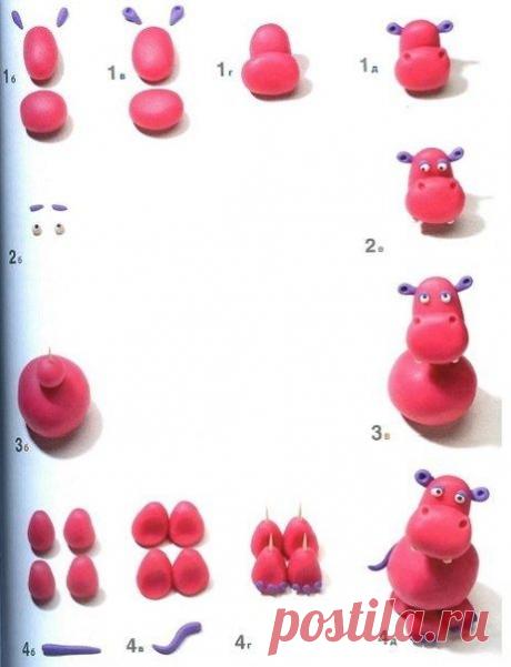 Уроки лепки: как слепить жирафа, льва, слона, крокодила, овечку - Поделки с детьми | Деткиподелки