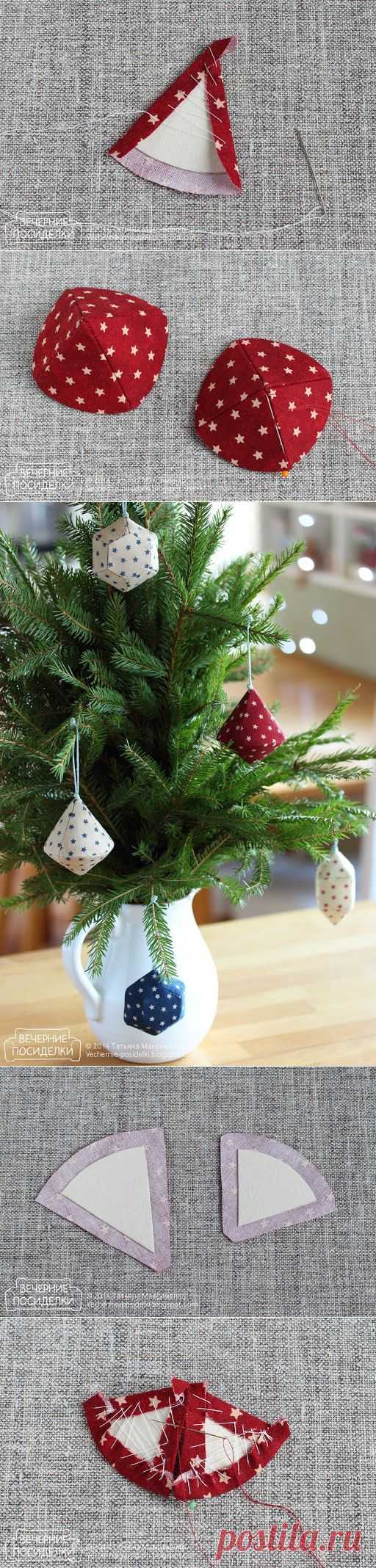 Как сшить сосульки и льдинки / Icicle Christmas ornaments tutorial - Вечерние посиделки
