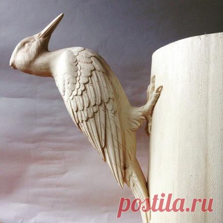 Какие невероятные скульптуры можно научиться делать, если посвятить резьбе по дереву более 30 лет | АРТИзба | Яндекс Дзен