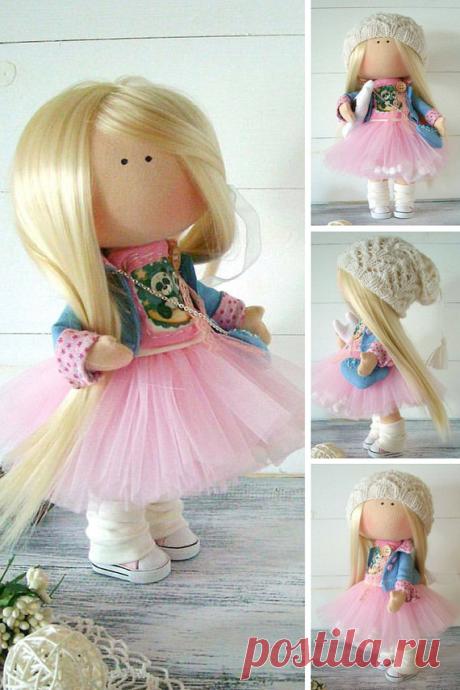 Handmade doll Fabric doll Cloth doll Muñecas Baby doll Textile
