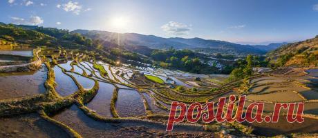 Рисовые поля Юньнань, Китай | Сферические aэропанорамы, фотографии и 3D туры самых интересных и красивых городов и уголков нашей планеты, 360° панорамы вокруг света | проект AirPano.ru