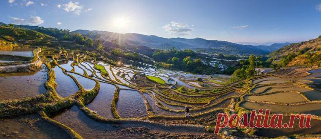 Рисовые поля Юньнань, Китай | Сферические aэропанорамы, фотографии и 3D туры самых интересных и красивых городов и уголков нашей планеты, 360° панорамы вокруг света | проект AirPano.ru