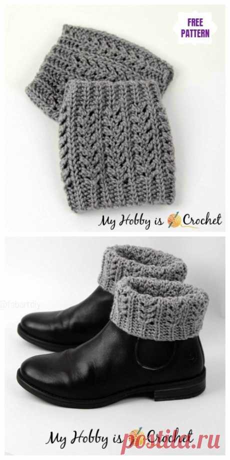 Crochet Chic Aran Boot Cuffs Free Crochet Pattern