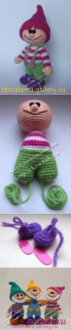 Вязаная игрушка — Гном Мышиный зубик - вязание крючком на kru4ok.ru