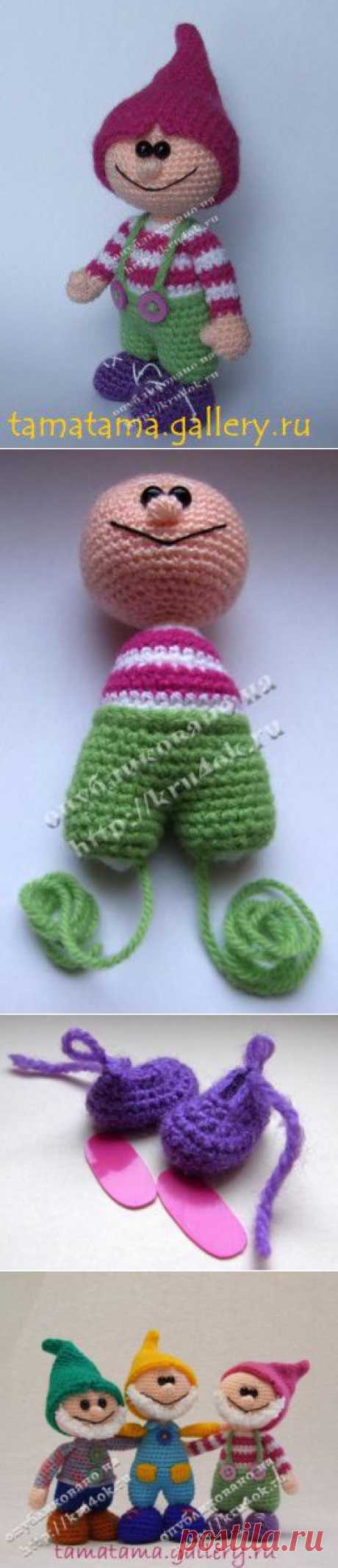 Вязаная игрушка — Гном Мышиный зубик - вязание крючком на kru4ok.ru