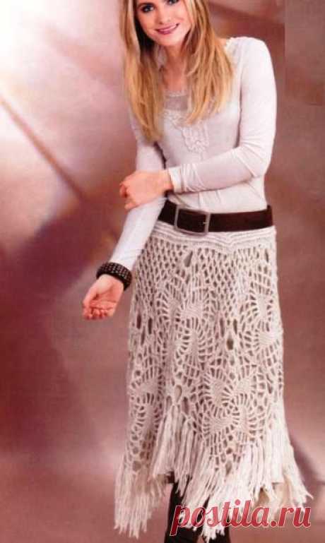 Связать ажурную юбку крючком. Длинная юбка крючком из мотивов | Домоводство для всей семьи.