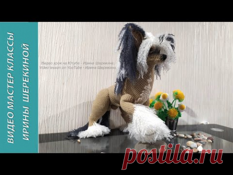Китайская хохлатка голыш, ч.5. Chinese Corydalis naked, р.5. Вязать собаку. Crochet dog.