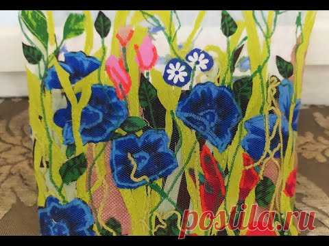 Маленький красивый органайзер с цветами измелкихлоскутов/ textile pizza (2)#пэчворк #лоскутноешитье