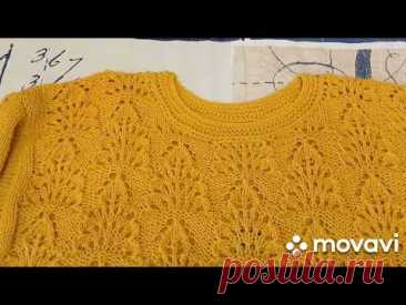 свитер Горчичный шедевр #knitting #спицы #вязание