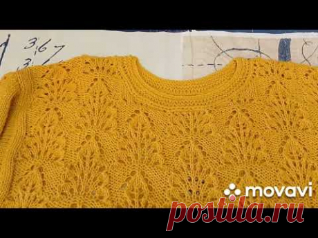 свитер Горчичный шедевр #knitting #спицы #вязание