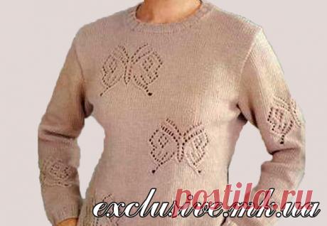 Узор бабочка спицами | Салон эксклюзивного вязания