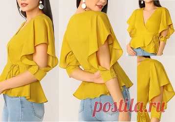 Blusa transpassada com manga godê com punho Esquema de modelagem de blusa transpassada com babado na barra e manga godê com punho do tamanho 35 ao plus size 56.















































Tabela usada como referência para fazer o molde.