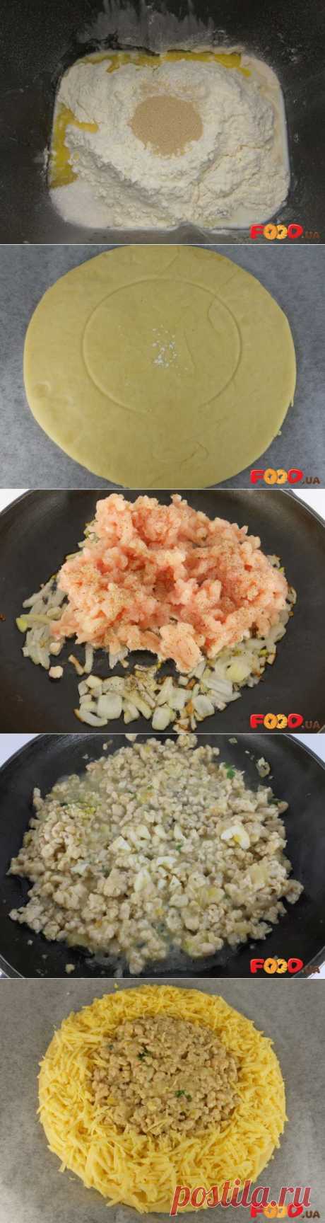 обалдено красивый пирог с мясом и сыром &quot;Подсолнух&quot;.