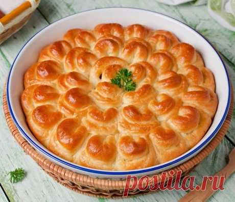 ​Пирог с мясом «Хризантема» — Sloosh – кулинарные рецепты