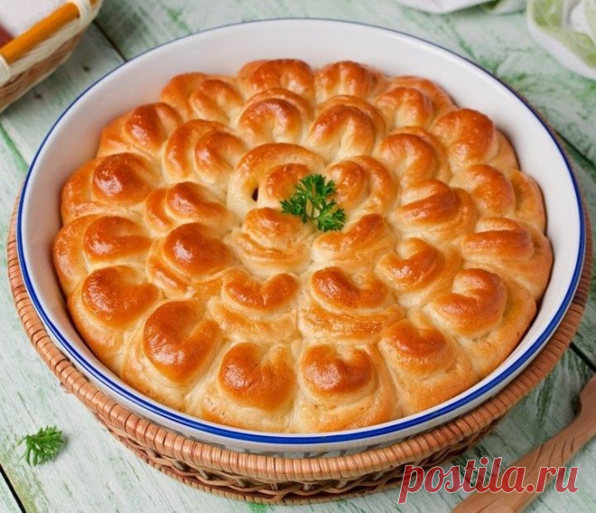 ​Пирог с мясом «Хризантема» — Sloosh – кулинарные рецепты