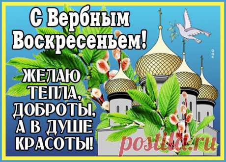 Картинка Поздравляю тебя в прекрасный Вербный праздник