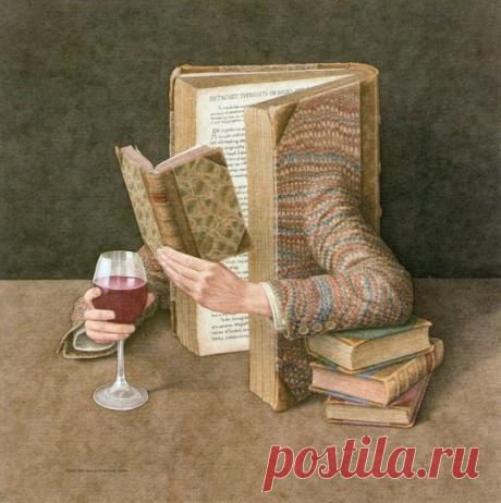Художник Джонатан Уолстенхолм (Jonathan Wolstenholme) Акварельная картина в стиле сюрреализм.
