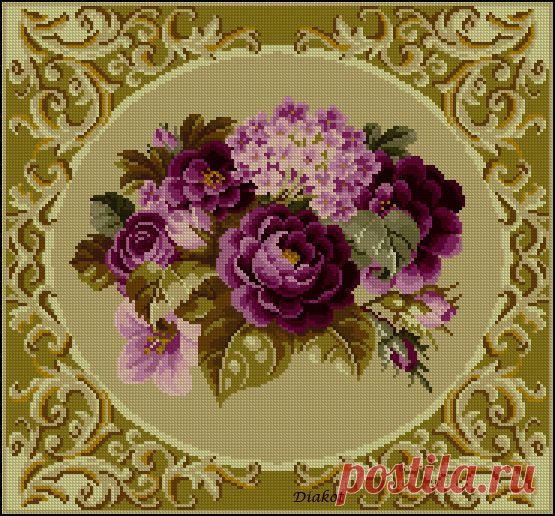 старинные схемы вышивки крестом