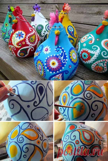 Садовые фигуры "веселые курицы" МК.